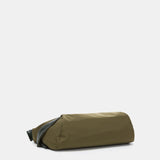 Green recycled material shoulder bag