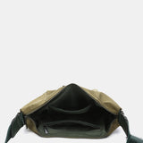 Green recycled material shoulder bag
