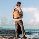 Mochila en nylon reciclado camel