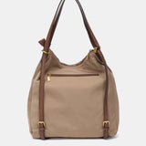 Bolso multifuncional en nylon reciclado camel
