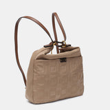 Bolso multifuncional en nylon reciclado camel