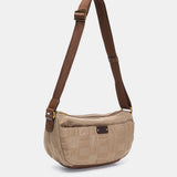 Bandolera pequeña en nylon reciclado camel