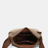 Bandolera pequeña en nylon reciclado camel