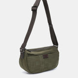 Bandolera pequeña en nylon reciclado verde