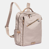 Beige fabric backpack