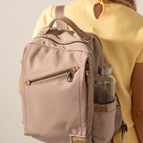 Beige fabric backpack