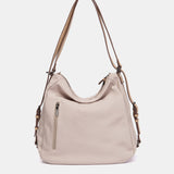 Multifunktionale Tasche aus beigem Stoff