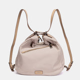 Multifunktionale Tasche aus beigem Stoff