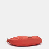 Red fabric crossbody bag