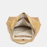 Gelbe zweifarbige Umhängetasche