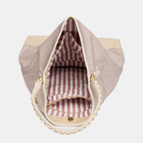 Zweifarbige rosa Umhängetasche