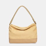 Kleine gelbe zweifarbige Umhängetasche