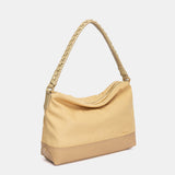 Kleine gelbe zweifarbige Umhängetasche