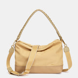 Kleine gelbe zweifarbige Umhängetasche