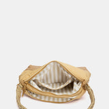 Kleine gelbe zweifarbige Umhängetasche