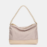 Bolso de hombro pequeño bicolor rosa