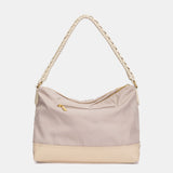 Bolso de hombro pequeño bicolor rosa