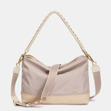 Bolso de hombro pequeño bicolor rosa