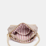 Bolso de hombro pequeño bicolor rosa