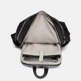 Black fabric backpack