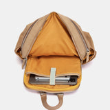 Camel fabric backpack