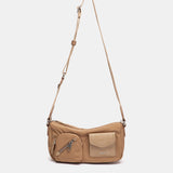 Bandolera en tejido camel