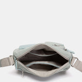 Bandolera en tejido azul