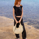 Große grüne Umhängetasche