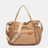 Bolso de hombro en tejido camel