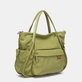 Bolso de hombro en tejido verde