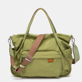 Bolso de hombro en tejido verde