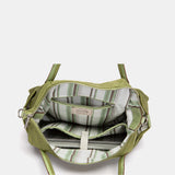 Bolso de hombro en tejido verde