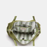 Bolso de hombro en tejido verde