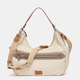 Bolso de hombro beige