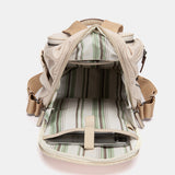 Rucksack aus beigem Stoff