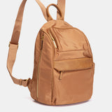Cognac fabric backpack