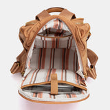 Cognac fabric backpack