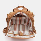 Cognac fabric backpack