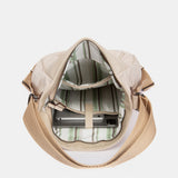 Beige fabric multifunctional bag