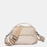 Umhängetasche aus beigem Stoff