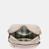 Umhängetasche aus beigem Stoff