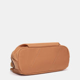 Cognac fabric crossbody bag