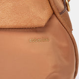 Cognac fabric crossbody bag