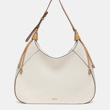 Bolso de hombro grande beige