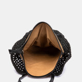 Schwarze Bast-Tragetasche