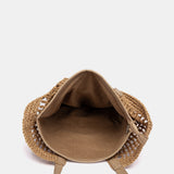 Camelfarbene Bast-Tragetasche