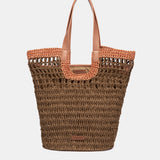 Braune Bast-Tragetasche