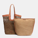 Braune Bast-Tragetasche