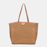 Camelfarbene Bast-Tragetasche