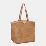 Camelfarbene Bast-Tragetasche